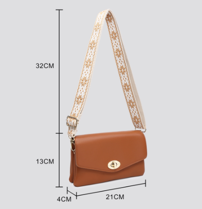 Orange Faux leather envelope Bag