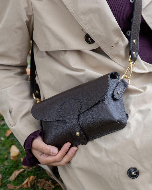 Arabella Maxi Leather Crossbody Bag