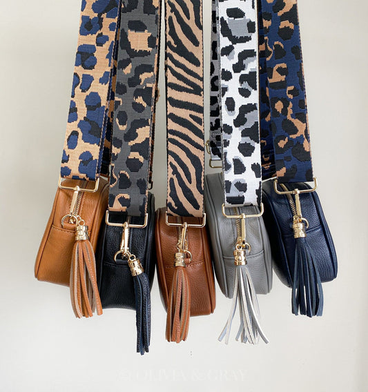 Leopard Print Stylish Bag Straps - OLIVIA AND GRAY LTD