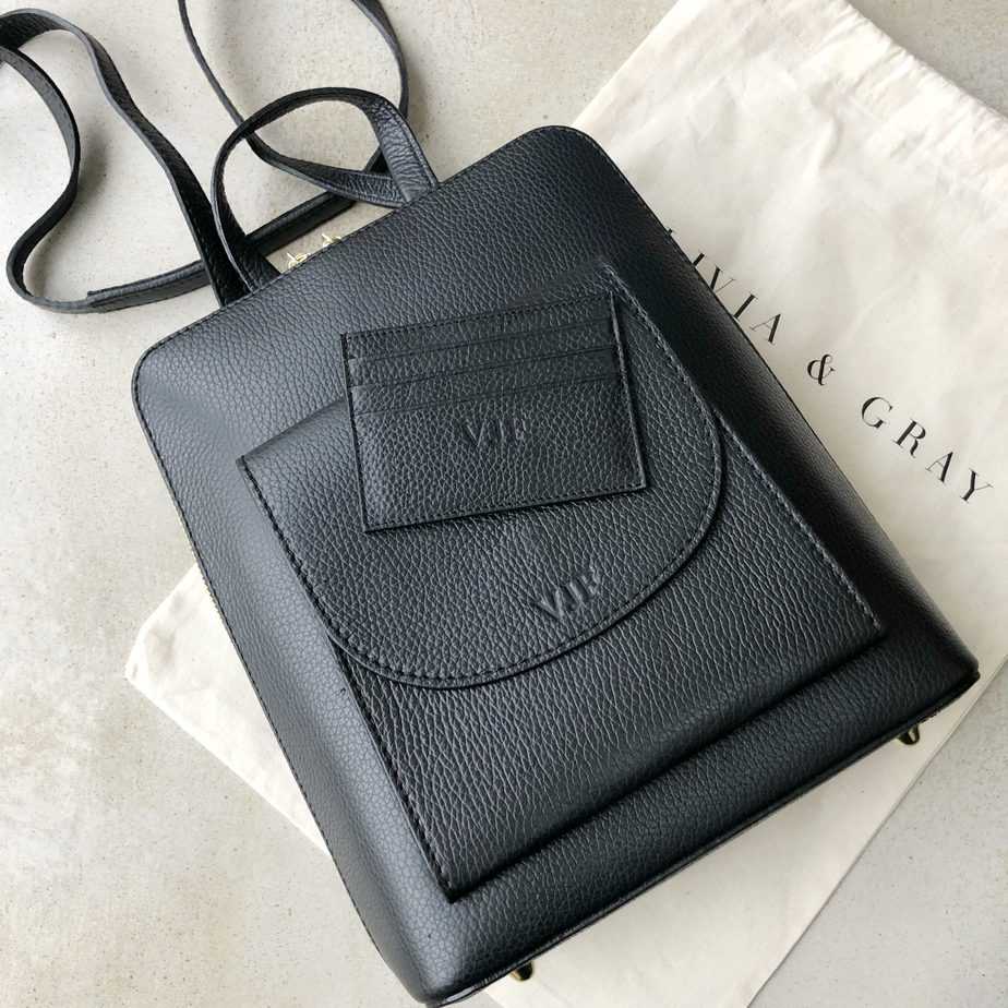 Samantha Leather Backpack Personalised - OLIVIA AND GRAY LTD