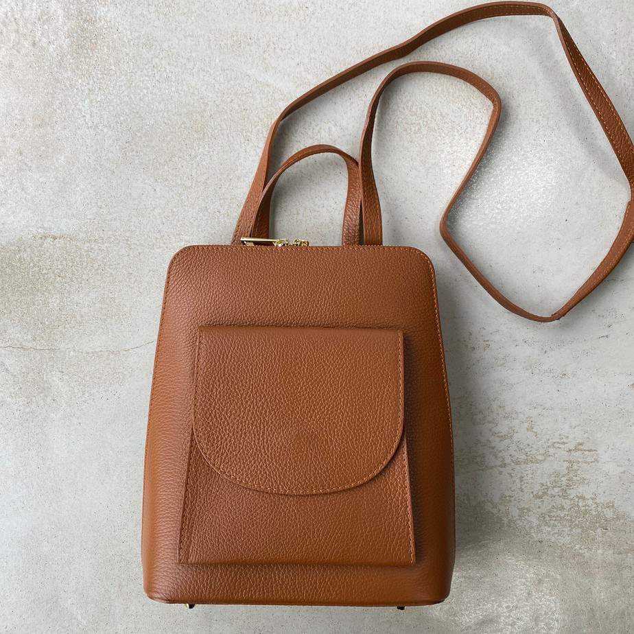 Samantha Leather Backpack Personalised - OLIVIA AND GRAY LTD