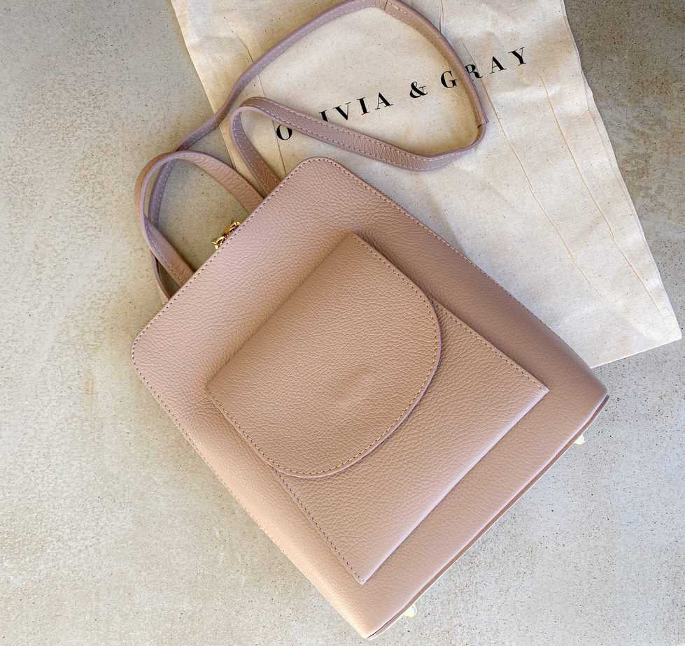 Samantha Leather Backpack Personalised - OLIVIA AND GRAY LTD