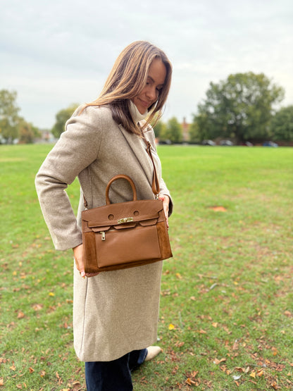SECONDS - Midi Suede Leather Tote Bag