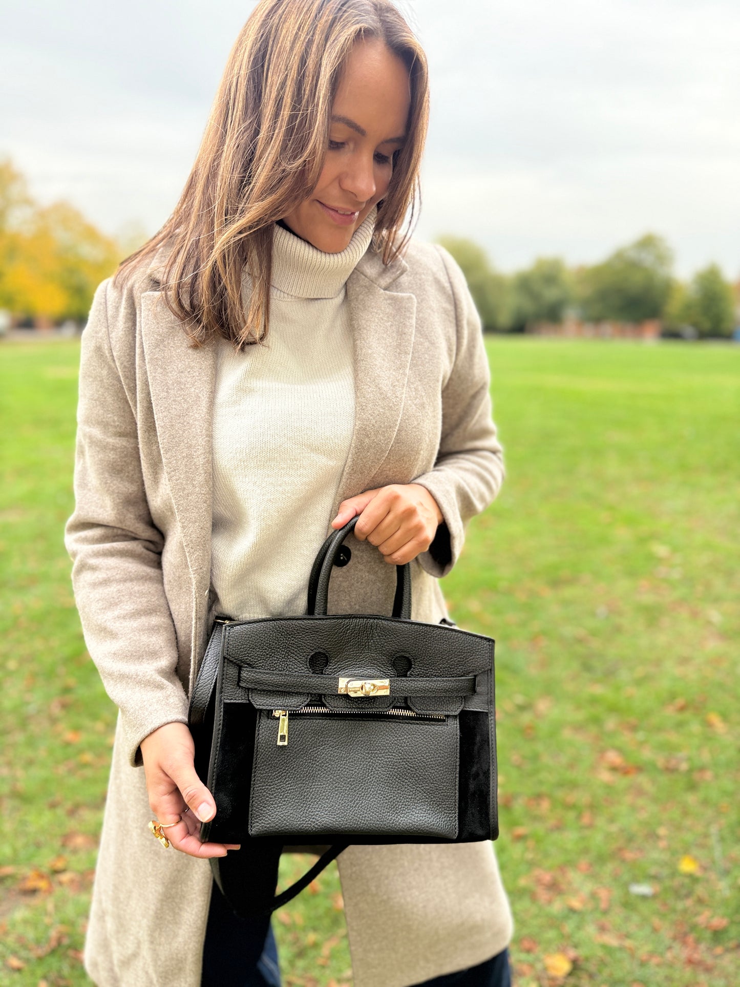 SECONDS - Midi Suede Leather Tote Bag