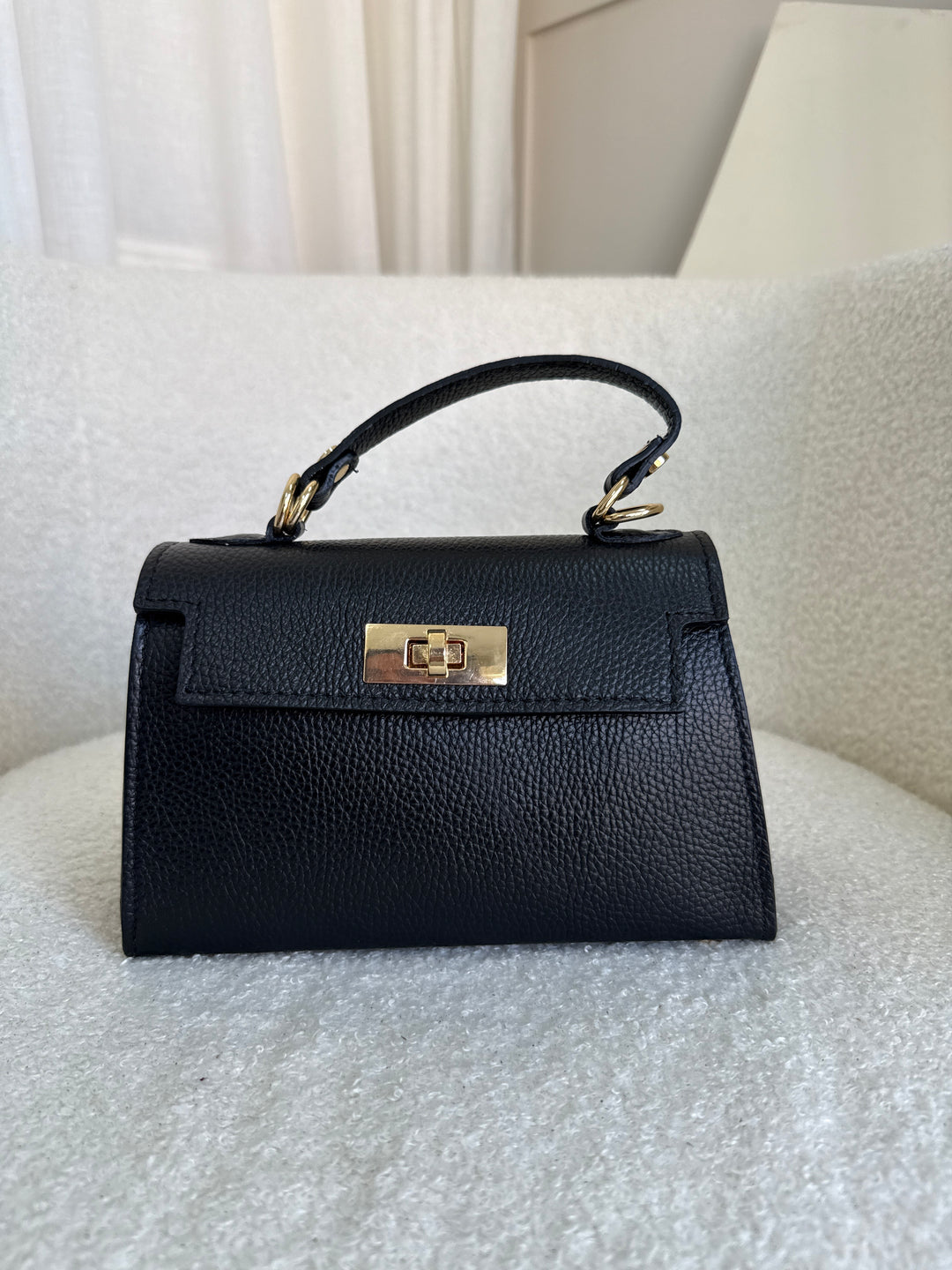 Elena Leather Top handle Crossbody Bag