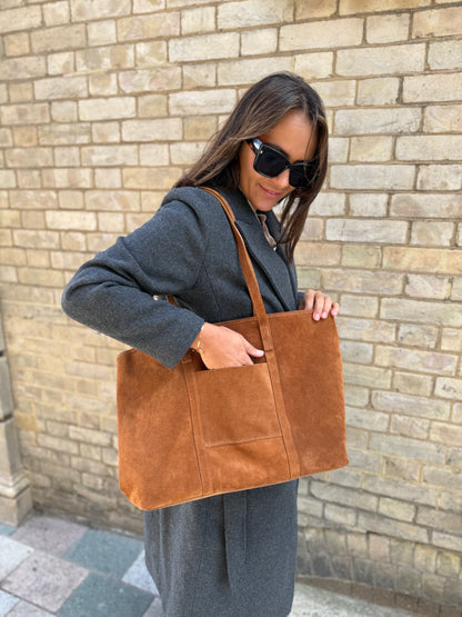 SAMPLE SALE - Suede Large Tote Bag