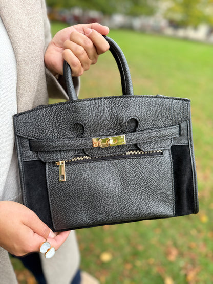 SECONDS - Midi Suede Leather Tote Bag