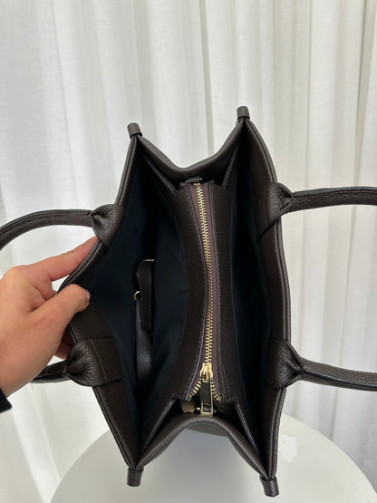 Sample Midi Leather Tote Bag and purse Chestnut Brown