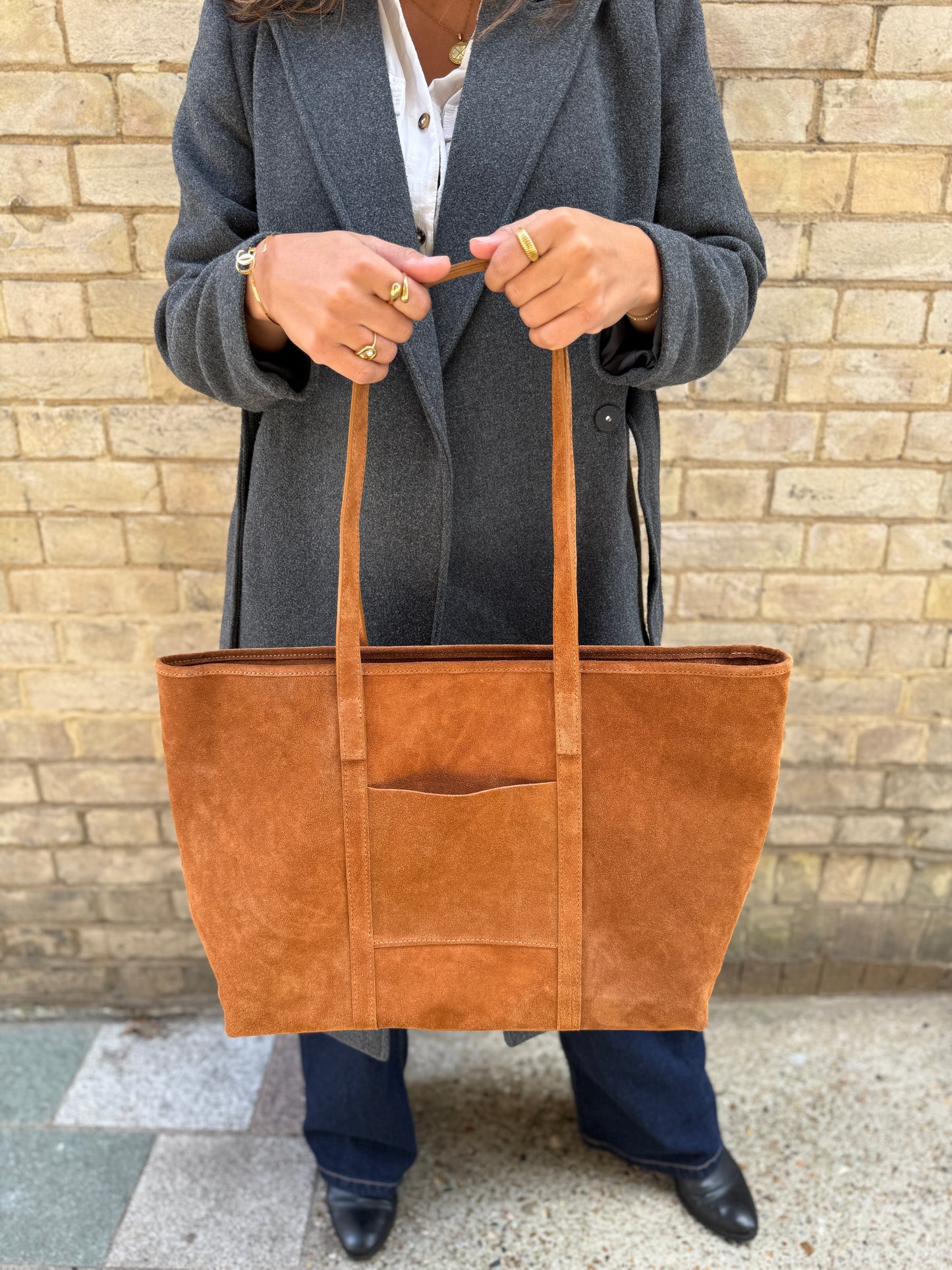 SAMPLE SALE - Suede Large Tote Bag