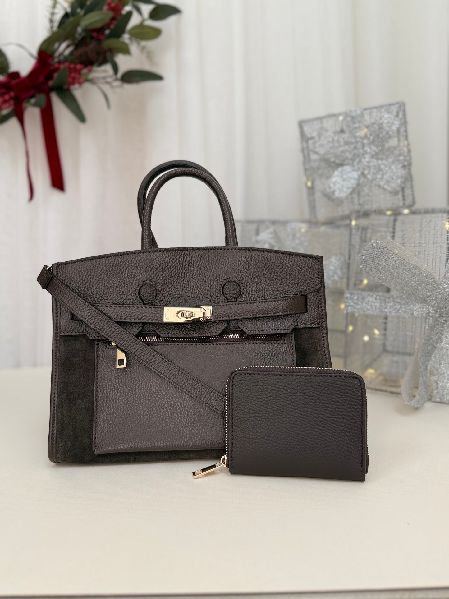 SECONDS - Midi Suede Leather Tote Bag