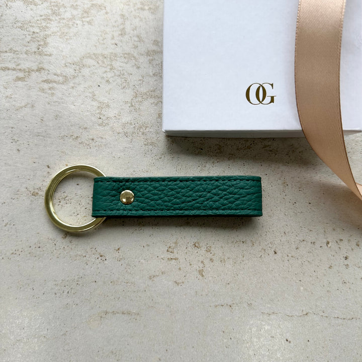Leather Personalised Loop Keyrings