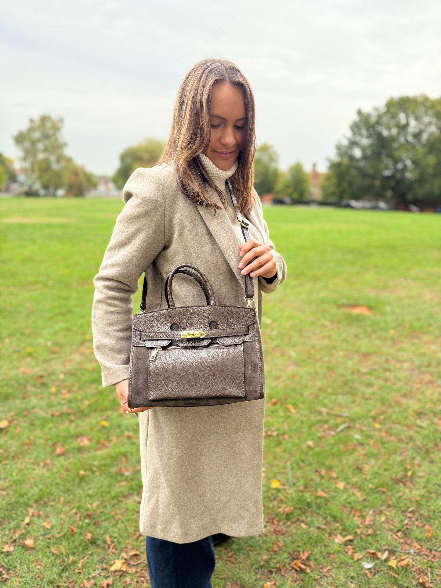SECONDS - Midi Suede Leather Tote Bag