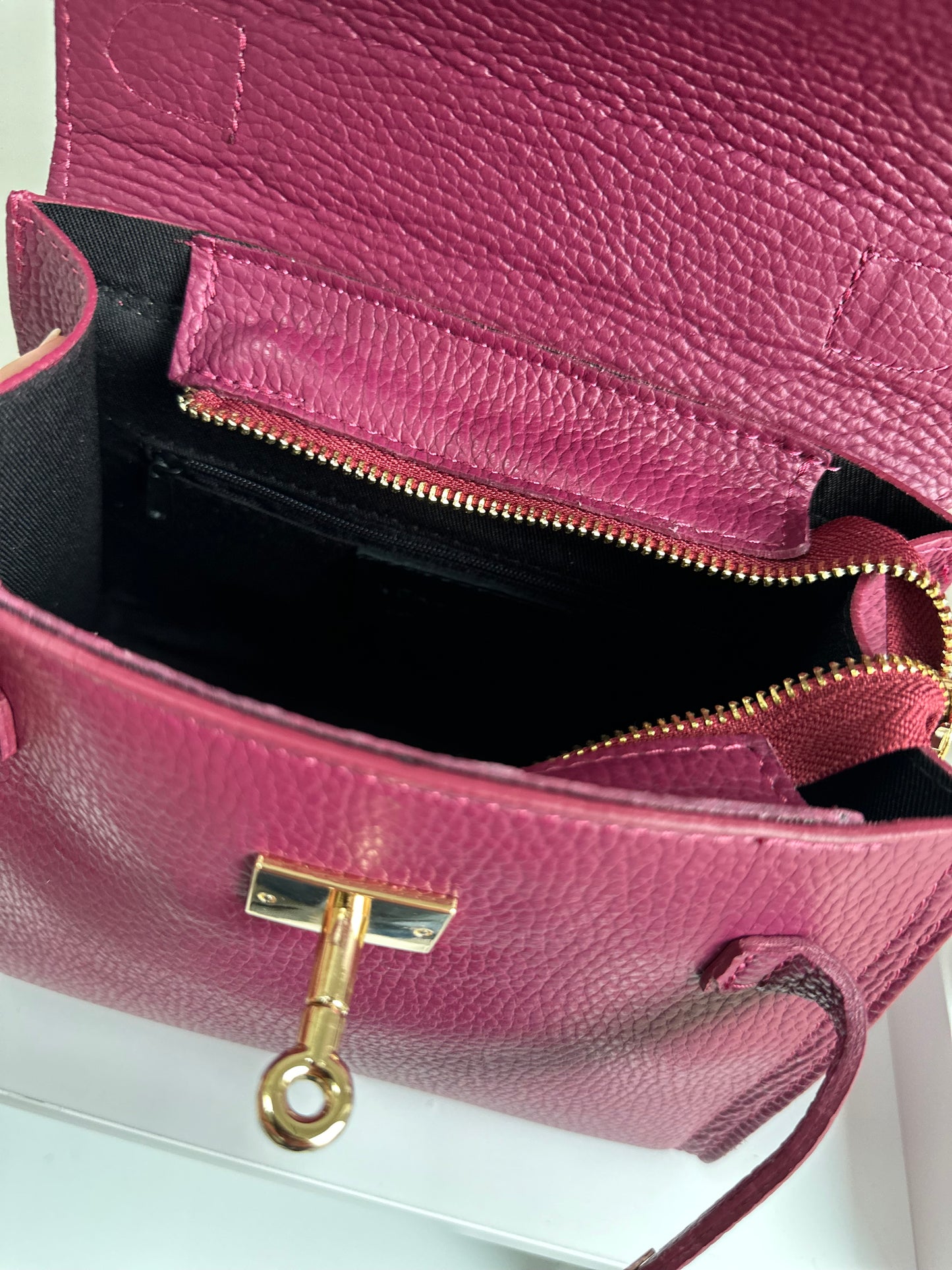 Grace Leather Top handle Crossbody Bag