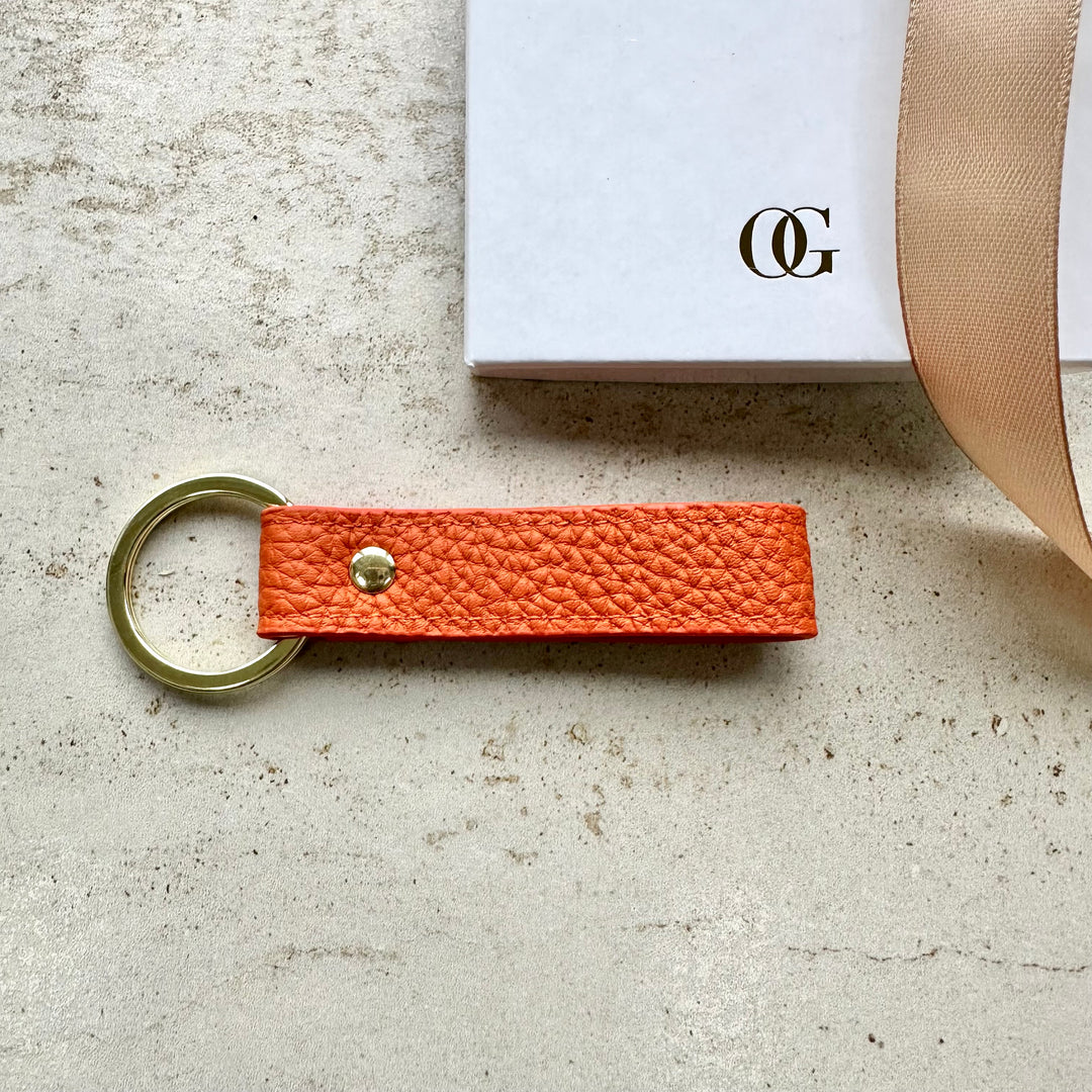 Leather Personalised Loop Keyrings