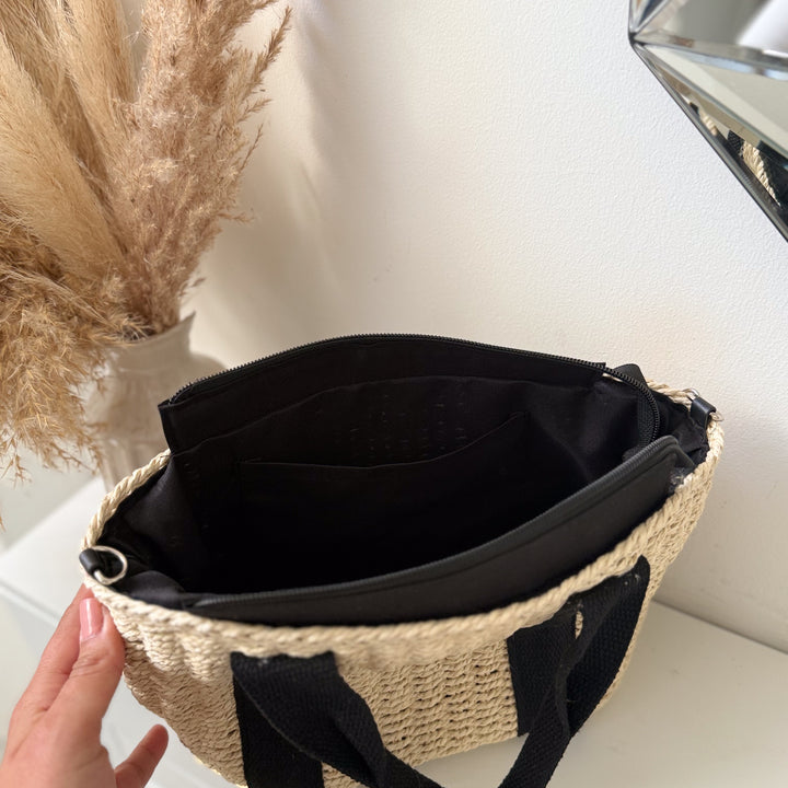 Azra Personalised Mini Straw Bag