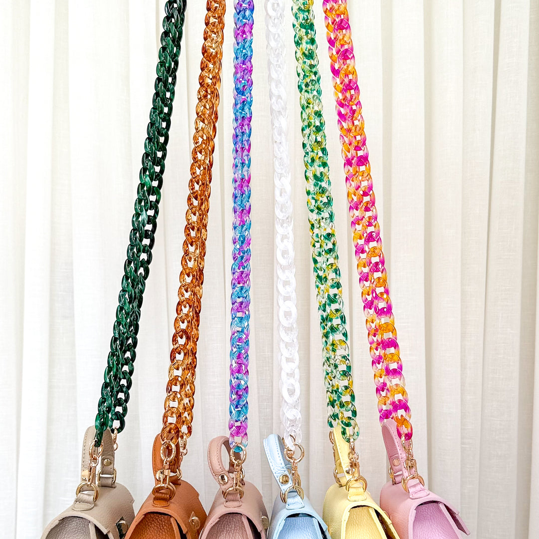 Detachable Colourful Chain Bag Strap | Acrylic Chain Strap