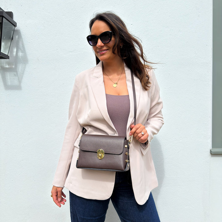 Millie Personalised Leather Crossbody Bag