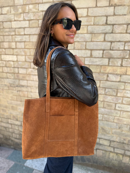SAMPLE SALE - Suede Large Tote Bag