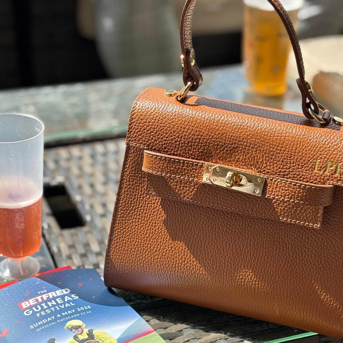 Grace Leather Top handle Crossbody Bag