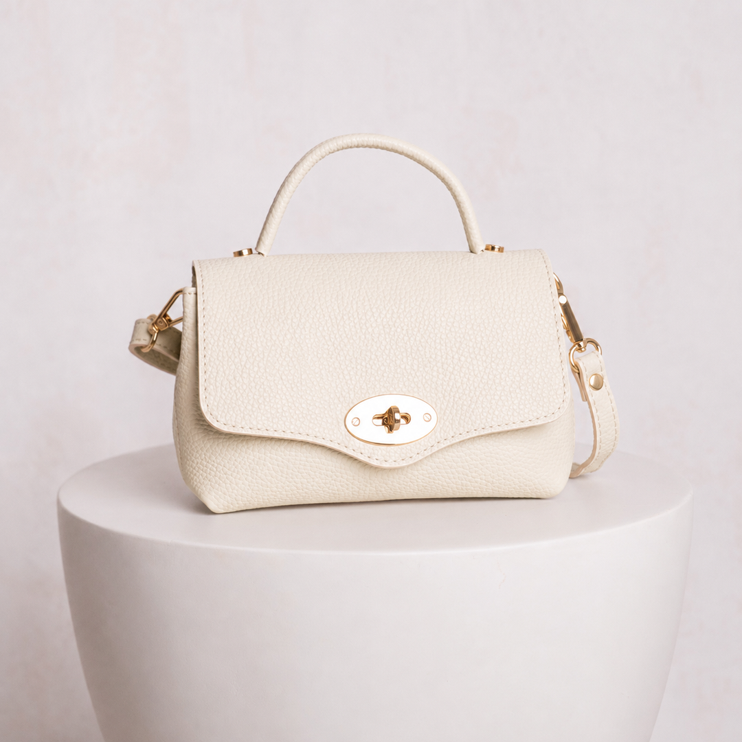 Lucy Personalised Leather Mini Top Handle Bag