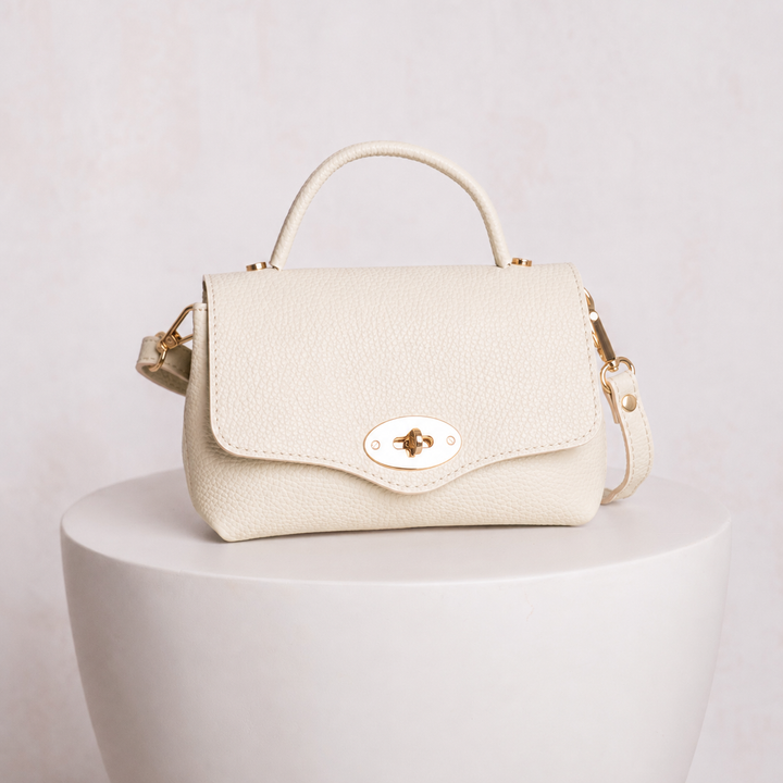 Lucy Personalised Leather Mini Top Handle Bag
