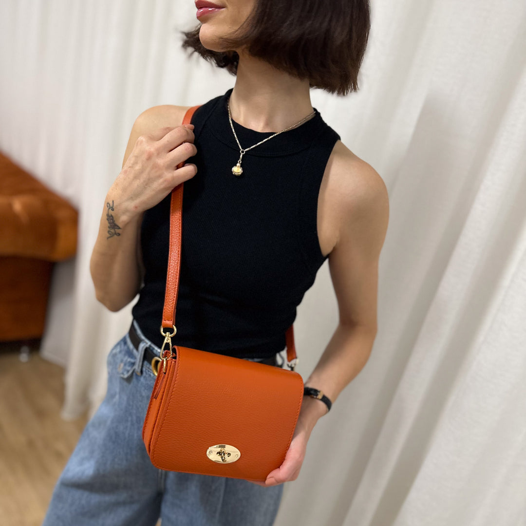 orange crossbody bag