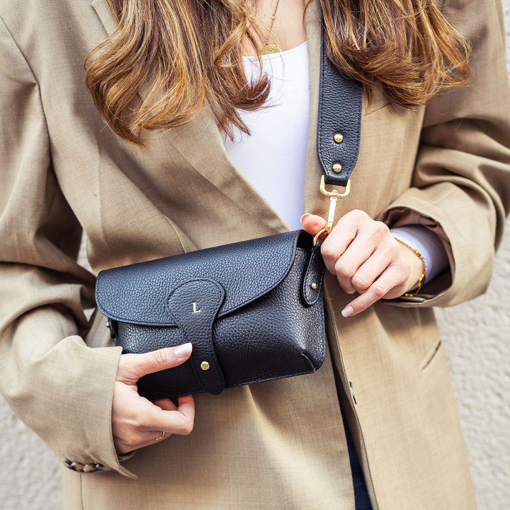 Arabella Maxi Leather Crossbody Bag