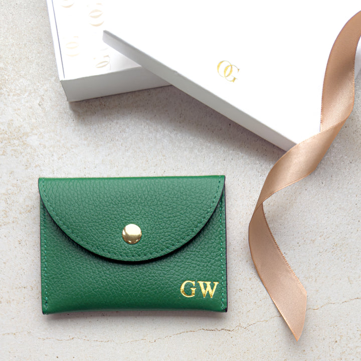 Bella Personalised Leather Card Coin Purse