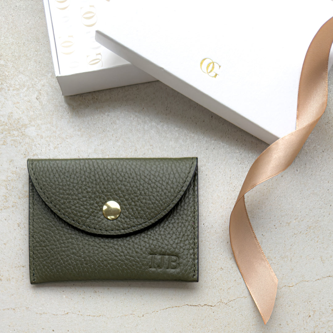 Bella Personalised Leather Card Coin Purse