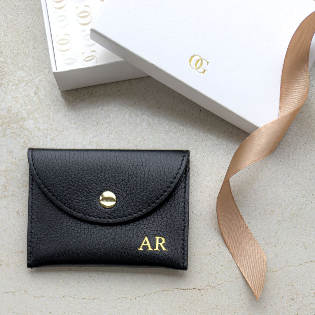 Bella Personalised Leather Card Coin Purse