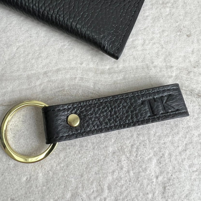 Leather Personalised Loop Keyrings