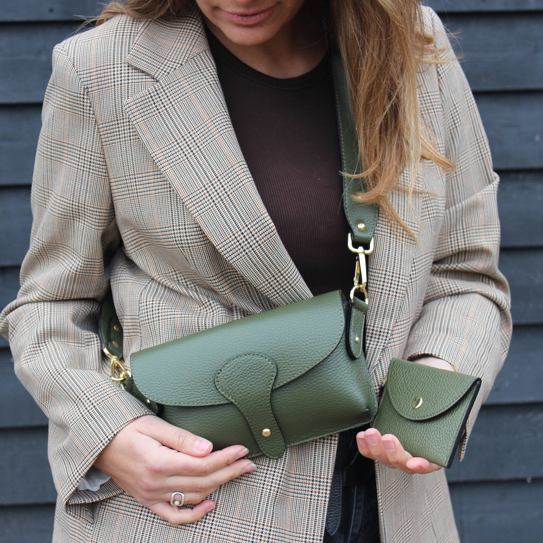 Arabella Maxi Leather Crossbody Bag