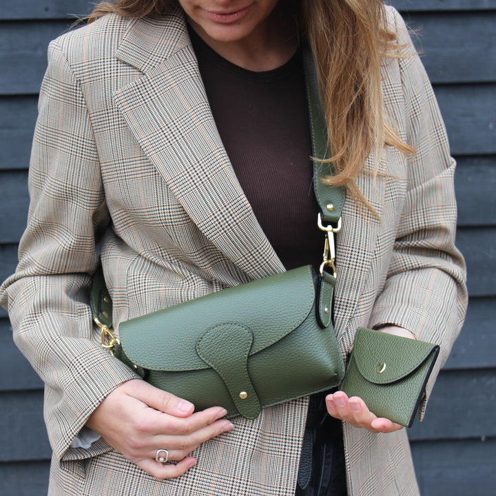 Arabella Maxi Leather Crossbody Bag