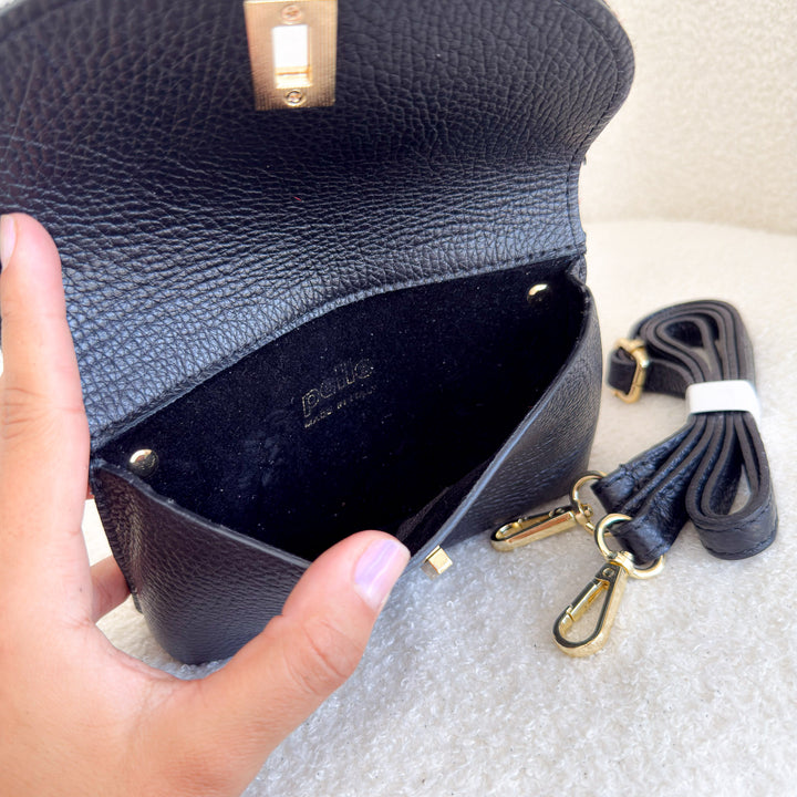 Mini animal print flap bag