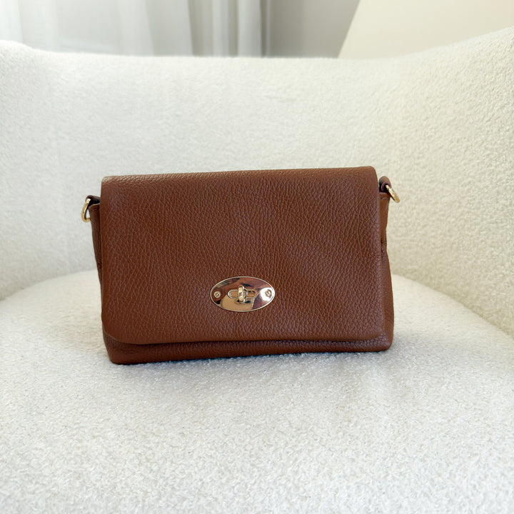 Leather flap bag crossbody
