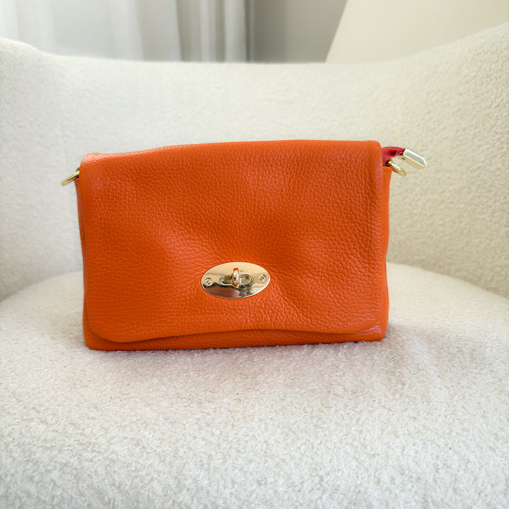 Leather flap bag crossbody