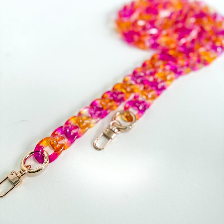 Detachable Colourful Chain Bag Strap | Acrylic Chain Strap