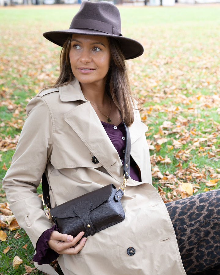 Arabella Maxi Leather Crossbody Bag