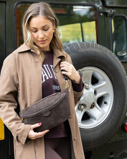 Cleo Personalised Suede Large Bumbag