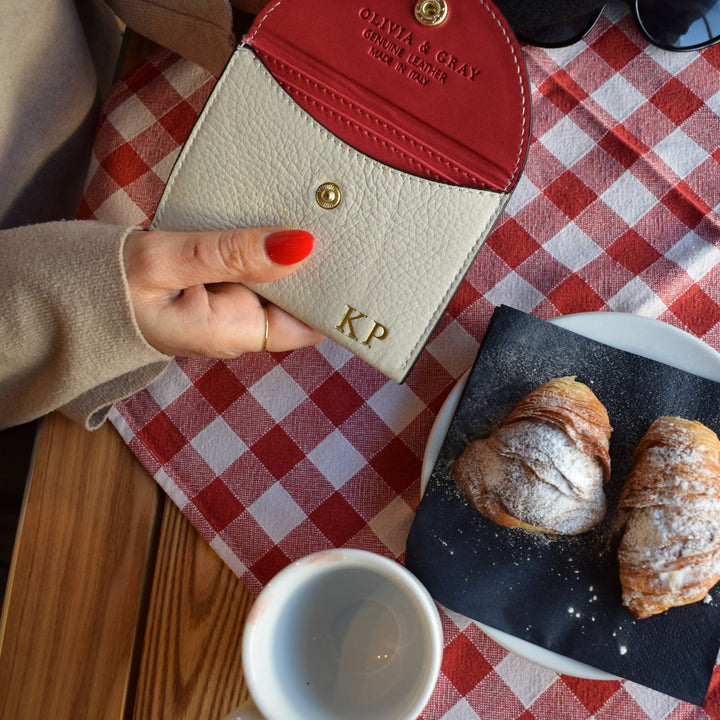 Bella Personalised Leather Card Coin Purse - OLIVIA AND GRAY LTD