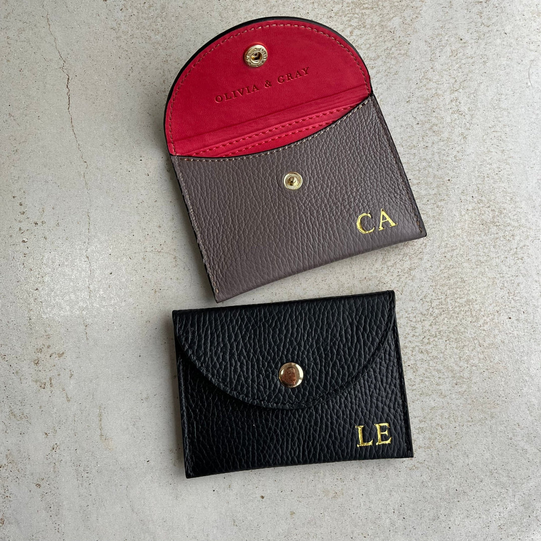 Bella Personalised Leather Card Coin Purse - OLIVIA AND GRAY LTD