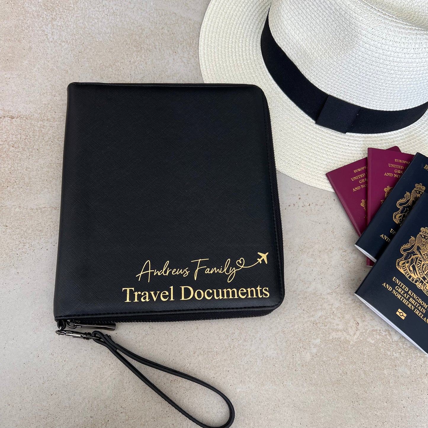 Personalised Family Travel Document Holder