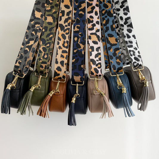 Leopard Print Stylish Bag Straps - OLIVIA AND GRAY LTD