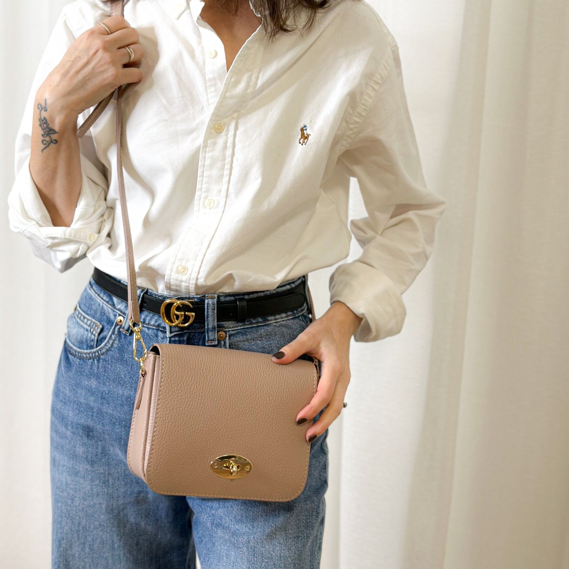Margot Leather Satchel Crossbody Bag - OLIVIA AND GRAY LTD