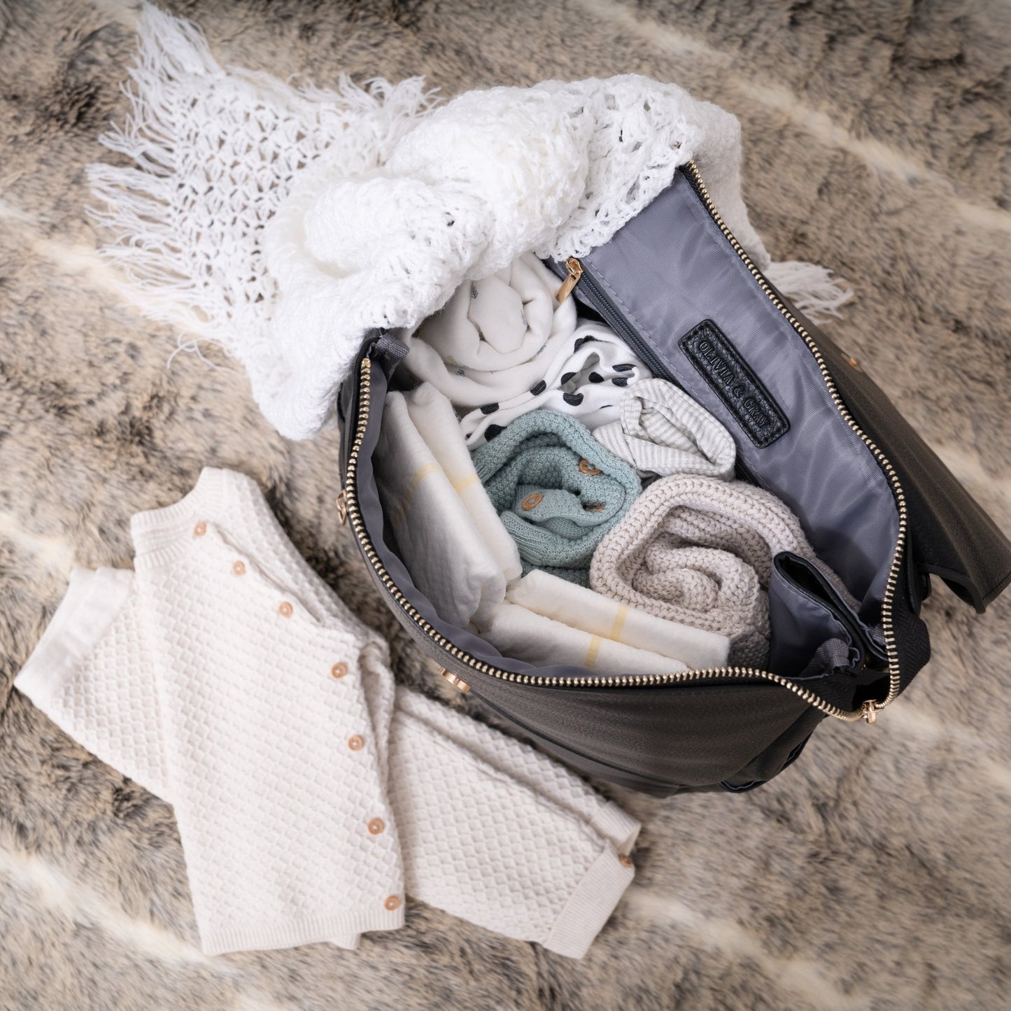 Olive Personalised Baby Changing Bag - OLIVIA AND GRAY LTD