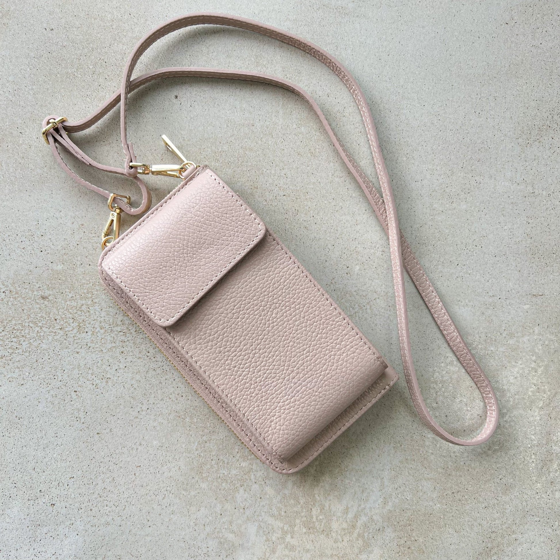 Paige Personalised Leather Phone Bag my - OLIVIA AND GRAY LTD