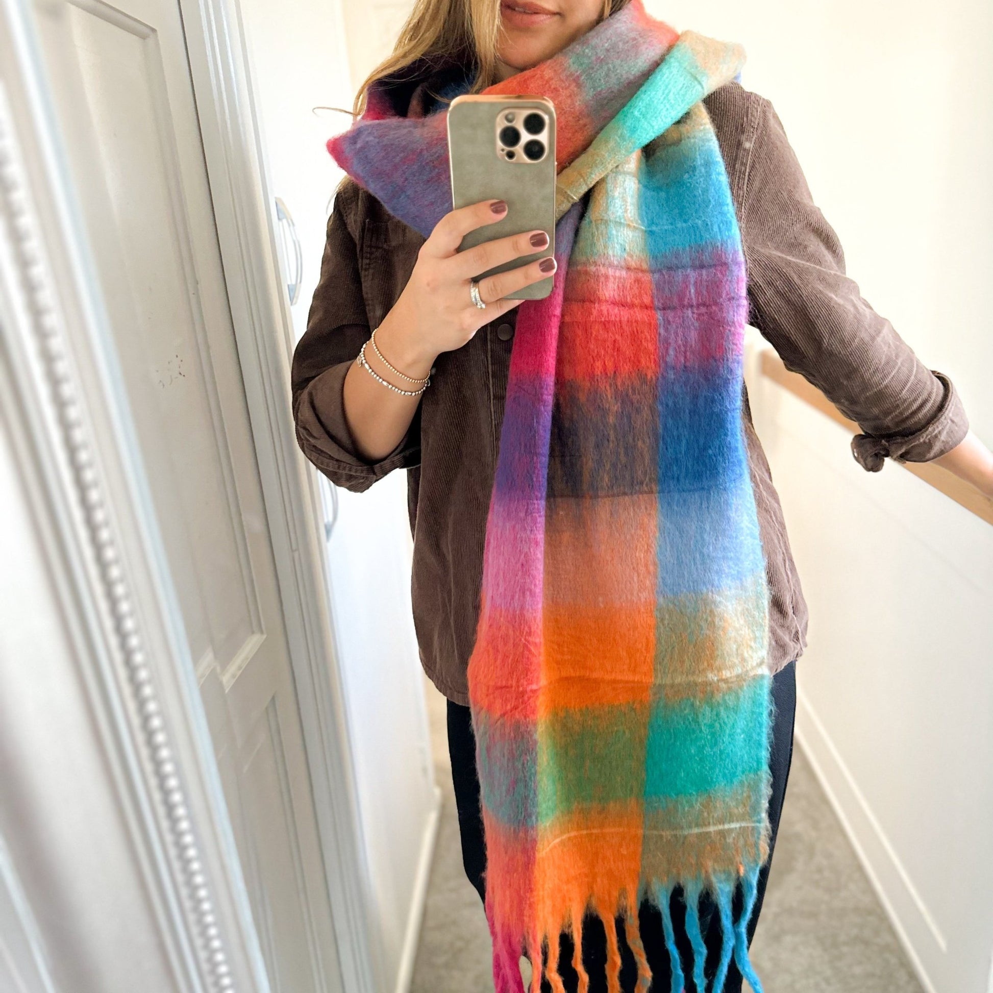 Personalised Colour block Scarf - OLIVIA AND GRAY LTD