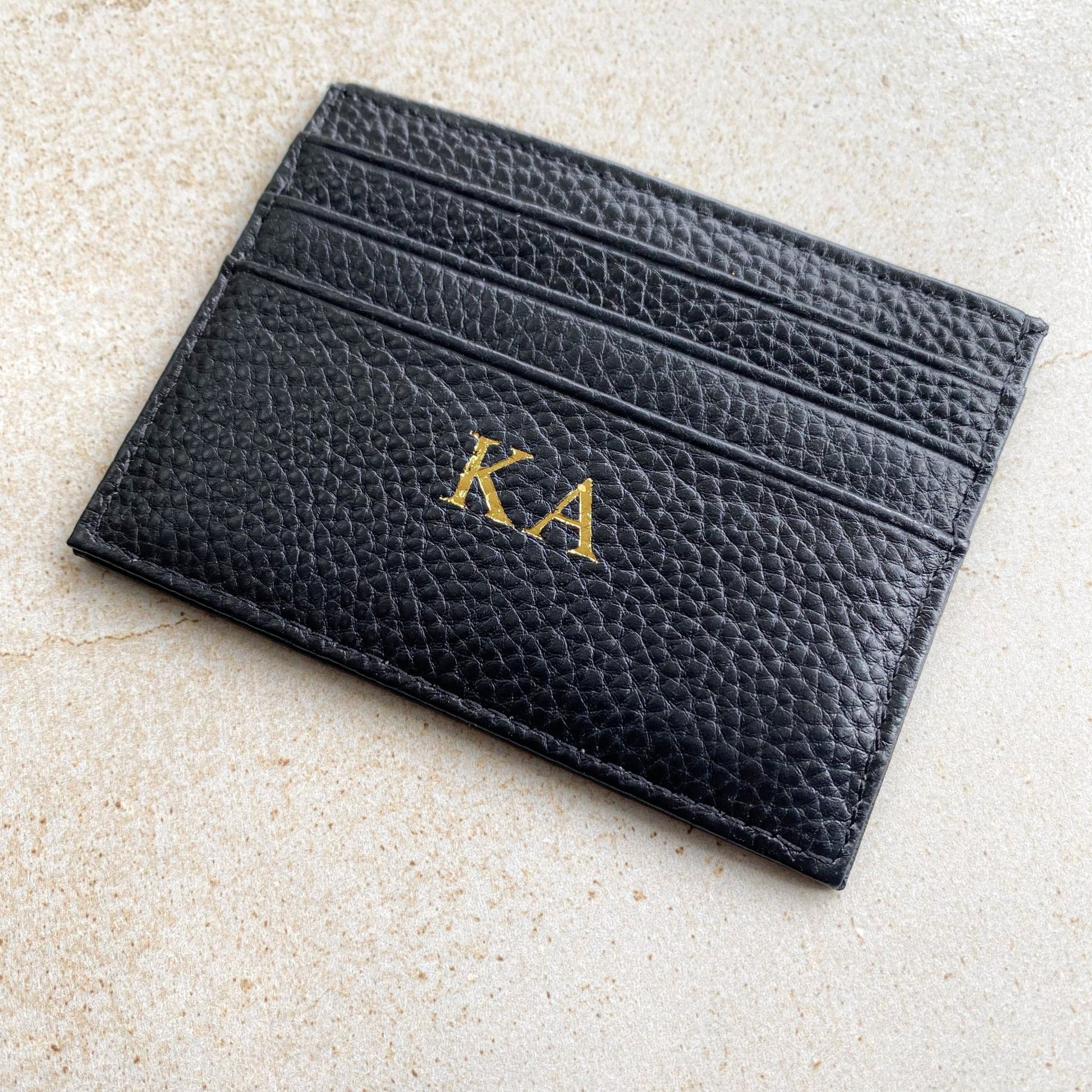 Personalised Leather Card Holder - OLIVIA AND GRAY LTD