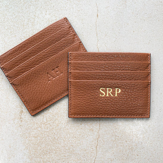 Personalised Leather Card Holder - OLIVIA AND GRAY LTD