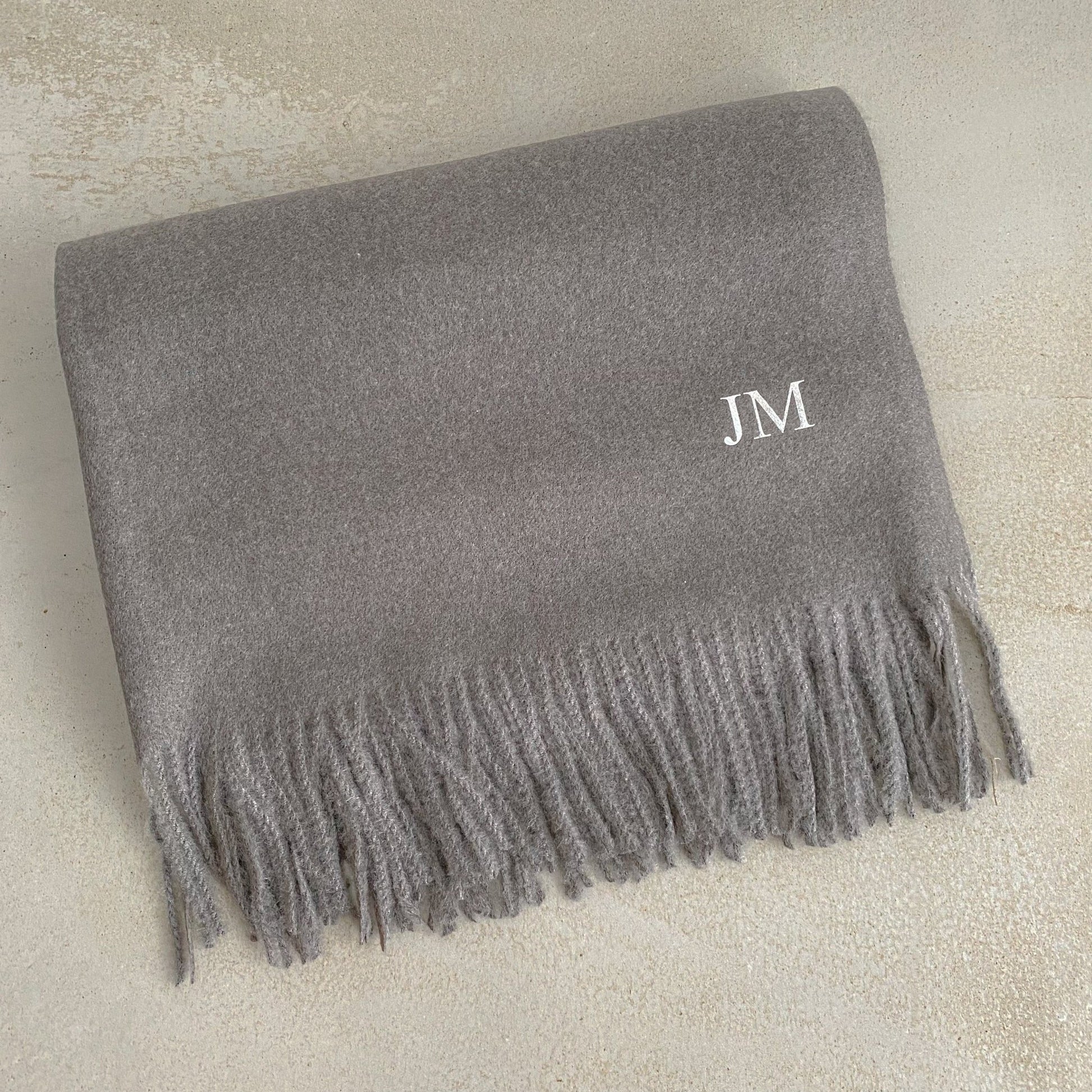 Personalised Soft feel Blanket Scarf - OLIVIA AND GRAY LTD